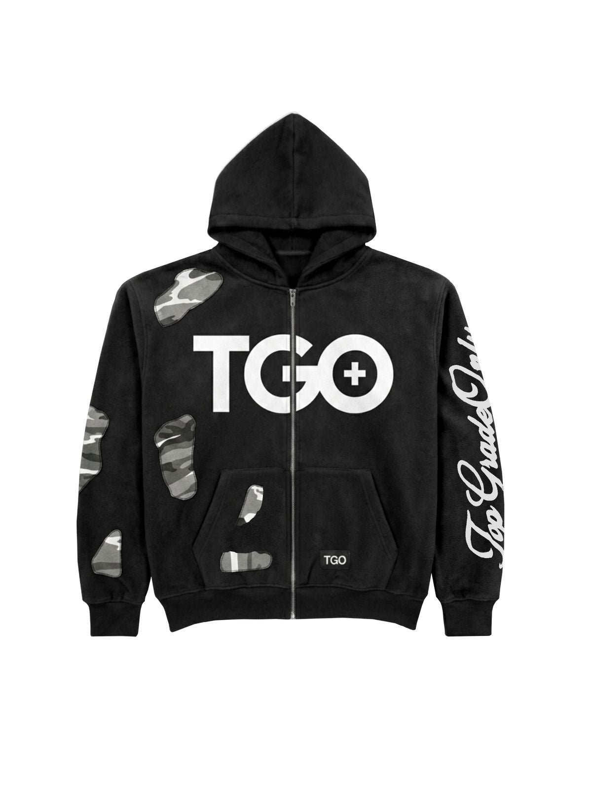 TGO Hoodie 2 Tone camo B/W Double Pockets