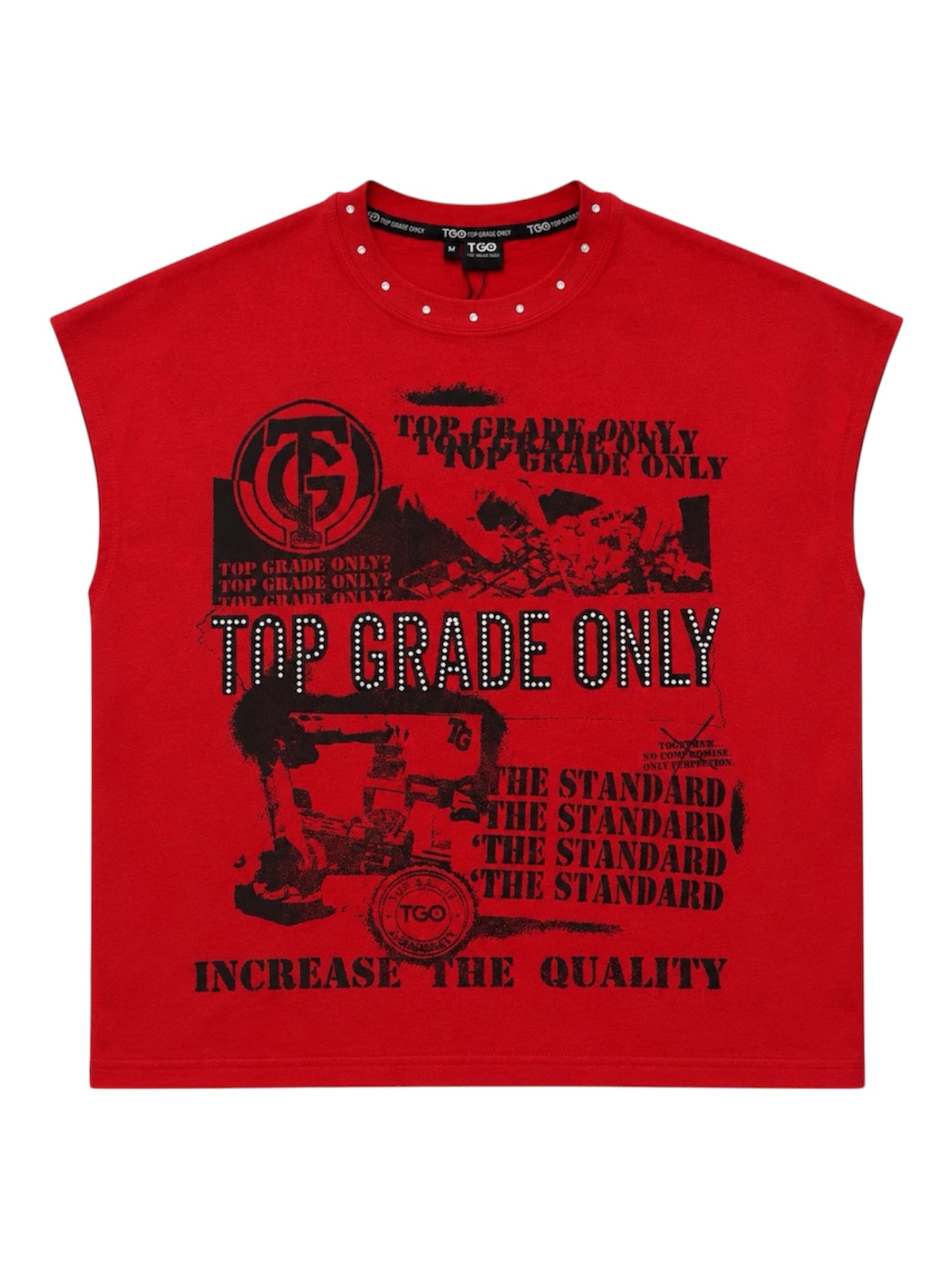 Sleeveless -TSHIRT Red