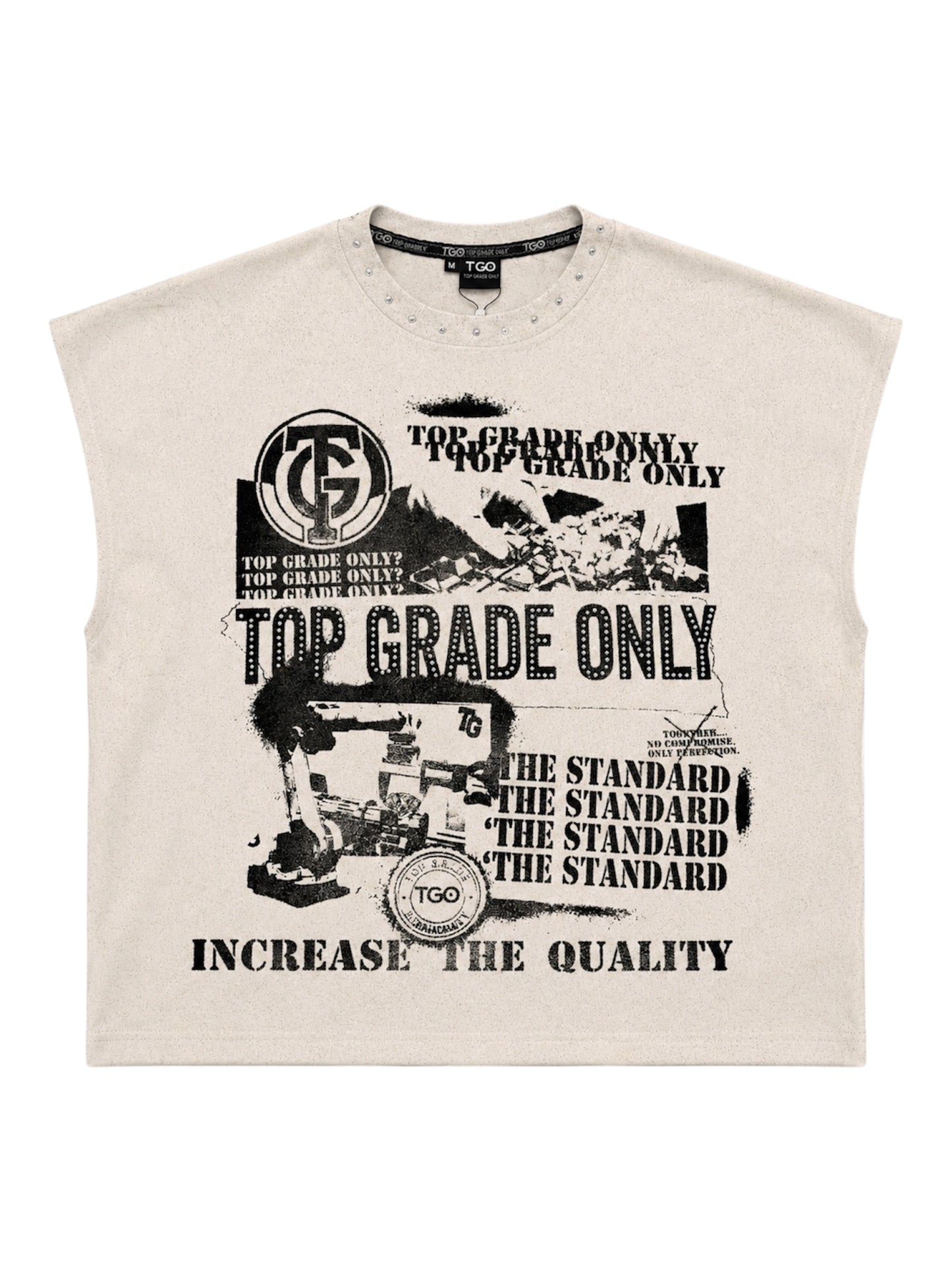 Sleeveless -TSHIRT Crème
