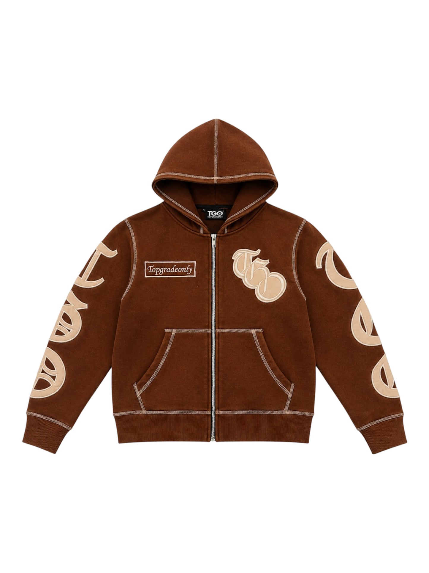 Brown OE Zip Hoodie