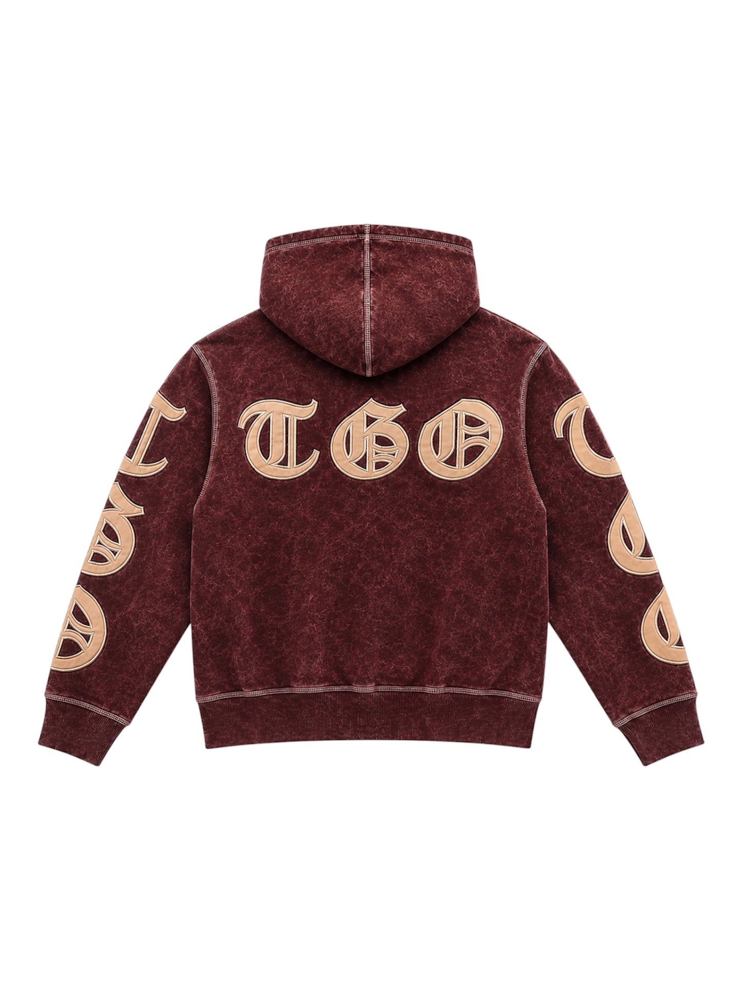 Youth Hoodie Zip Burgundy