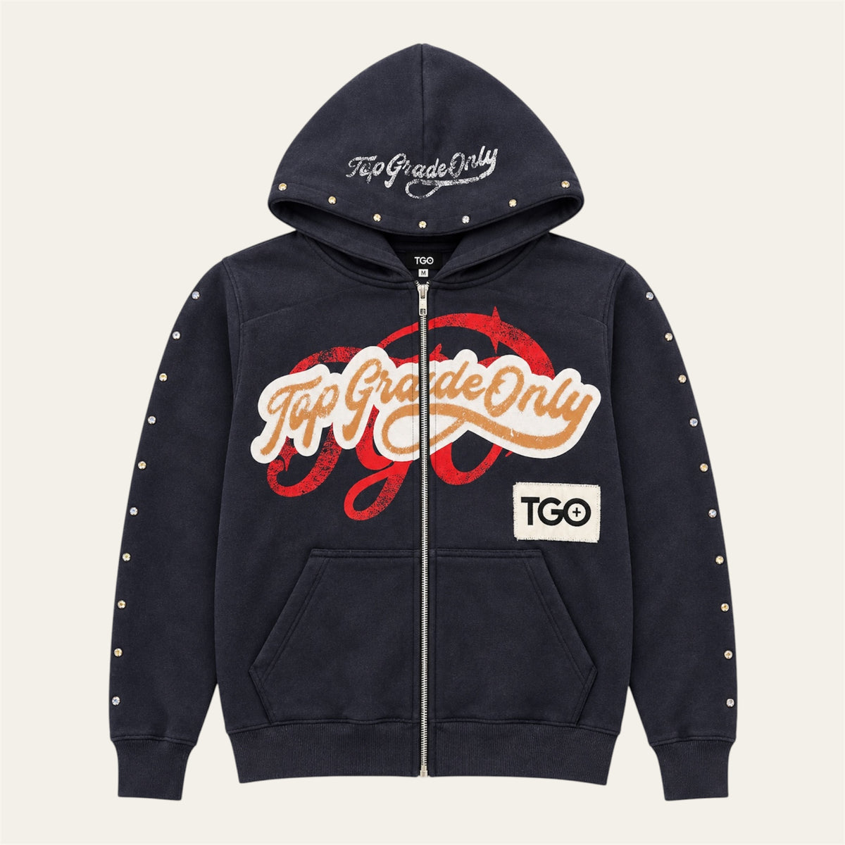 TGO Script Red Zip Hoodie