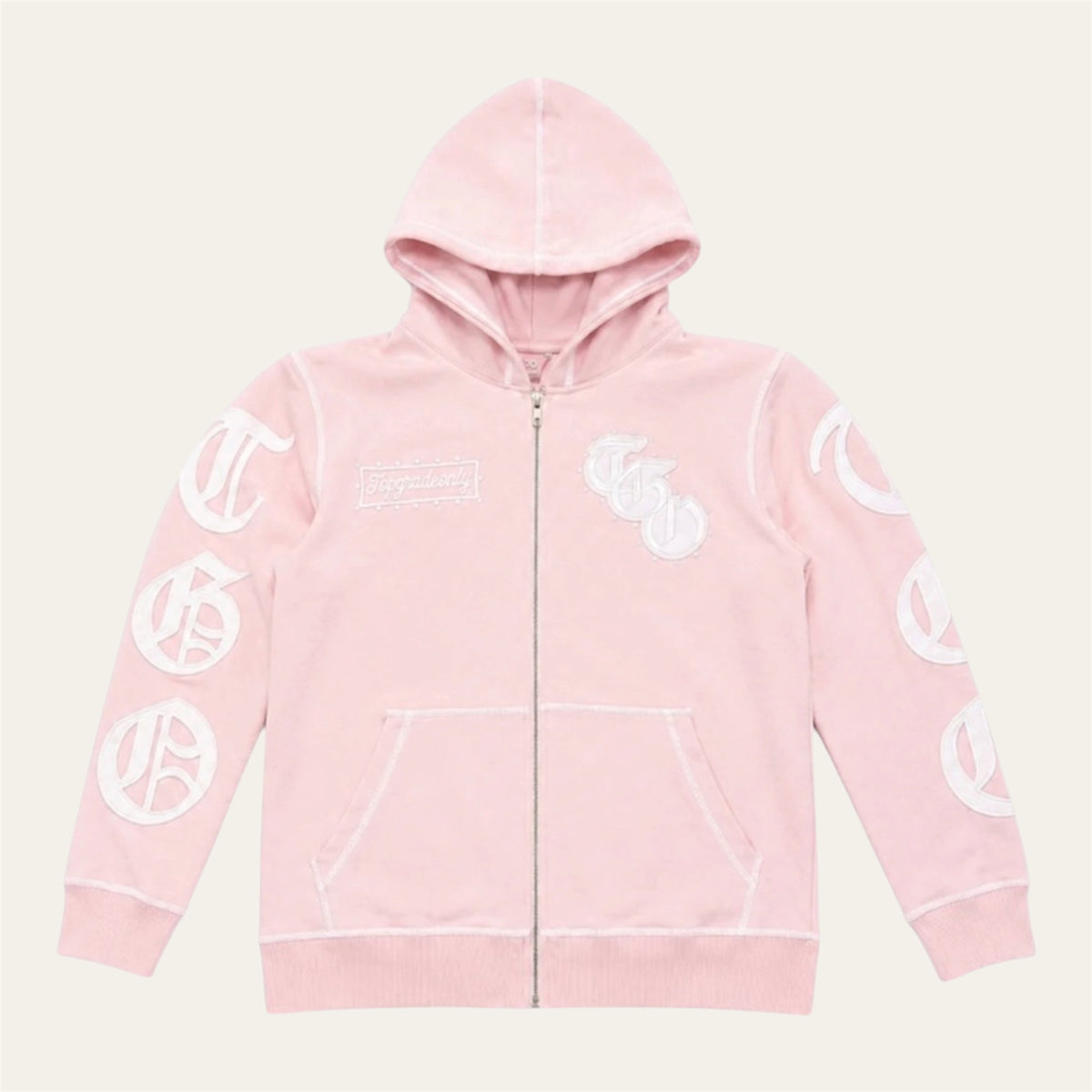 TGO OE Zip Pink Hoodie