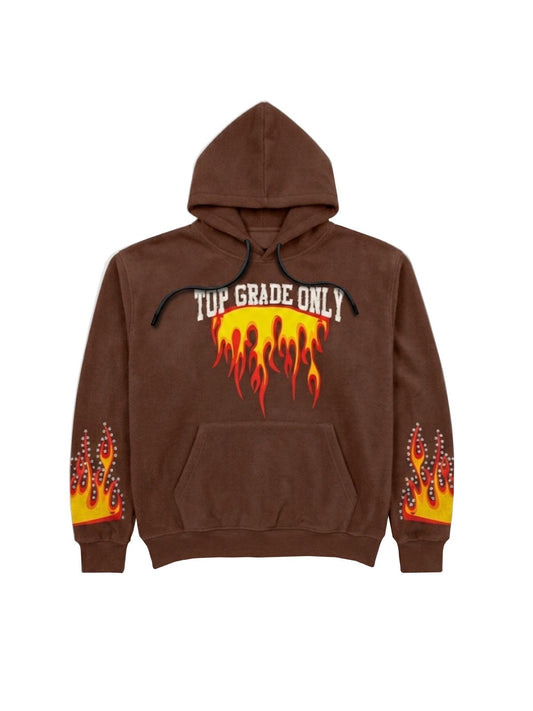 TGO Hoodie Brown Flames