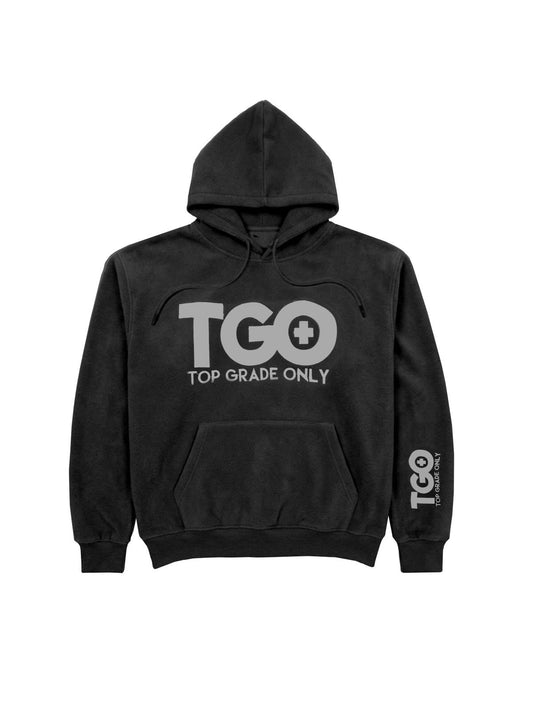 TGO Hoodie Black / White Flat Embroidery