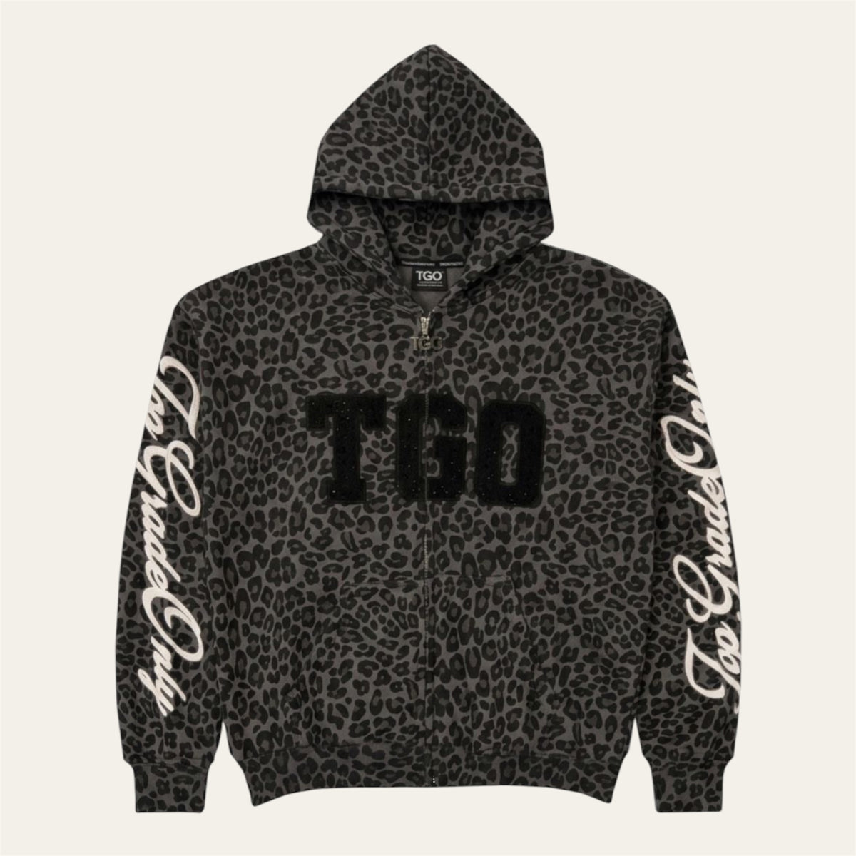 TGO B/G Leopard Zip Hoodie