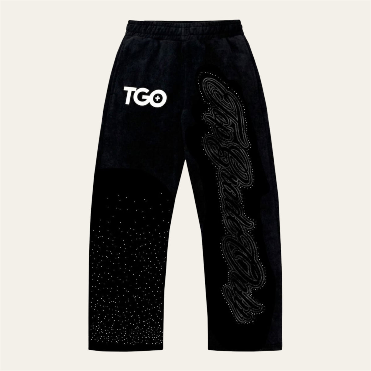 TGO Gems Black Sweatpants