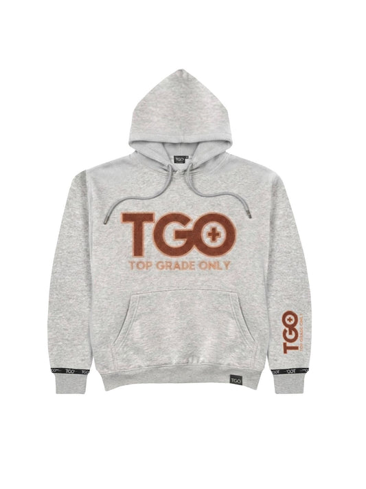 TGO Hoodie Light steel / Gold Puff Embroidery