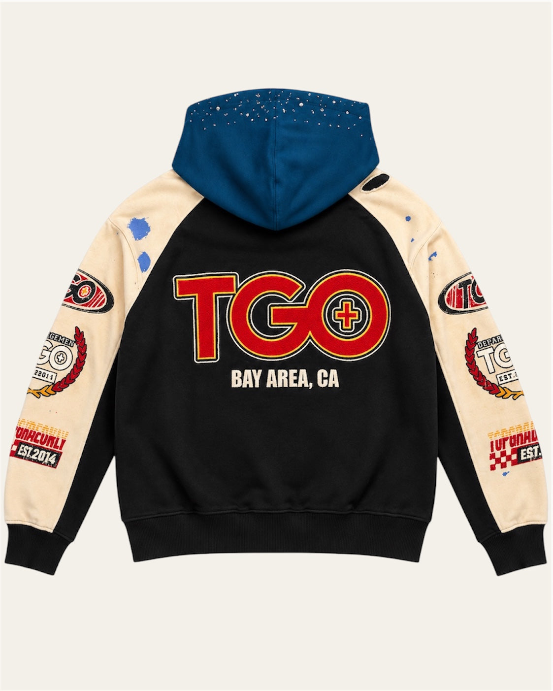 TGO Unrivaled Zip Blue Hoodie Gems