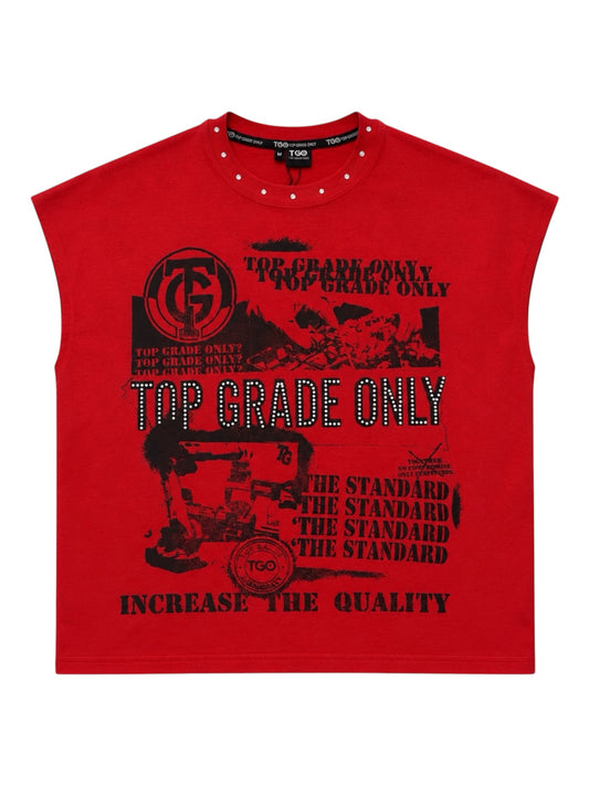 Sleeveless -TSHIRT Red
