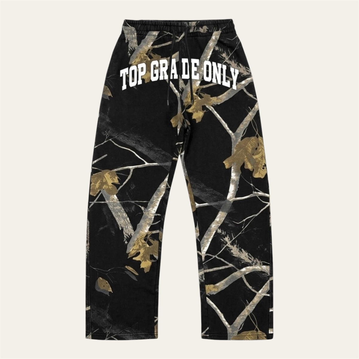 TGO Dark Leaf Black Sweatpants