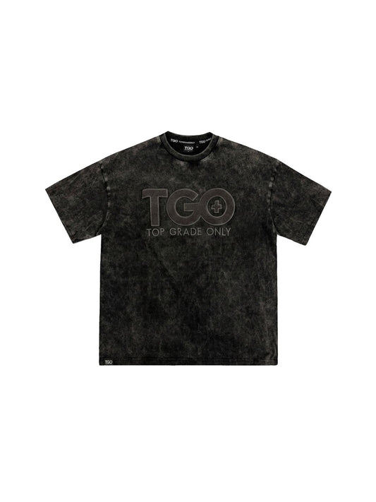 TGO Shirt Black / Black washed Puff Embriodery