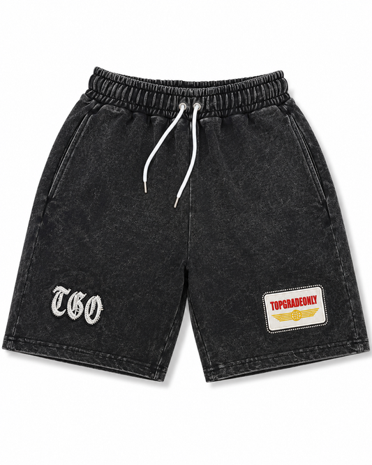 TGO washed shorts black