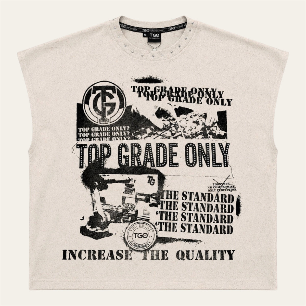 TGO Sleeveless White Shirt