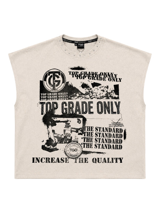 Sleeveless -TSHIRT Crème