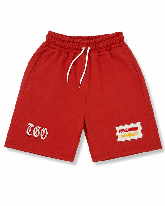 TGO washed shorts Red
